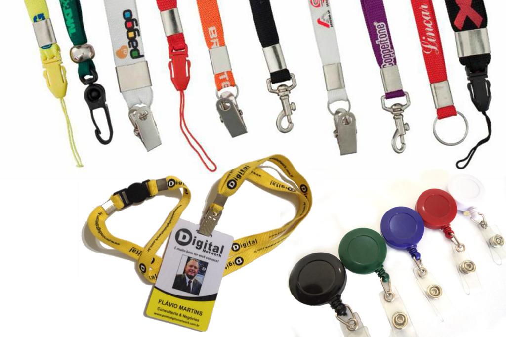 Crachás personalizados, cordões e acessórios para empresas