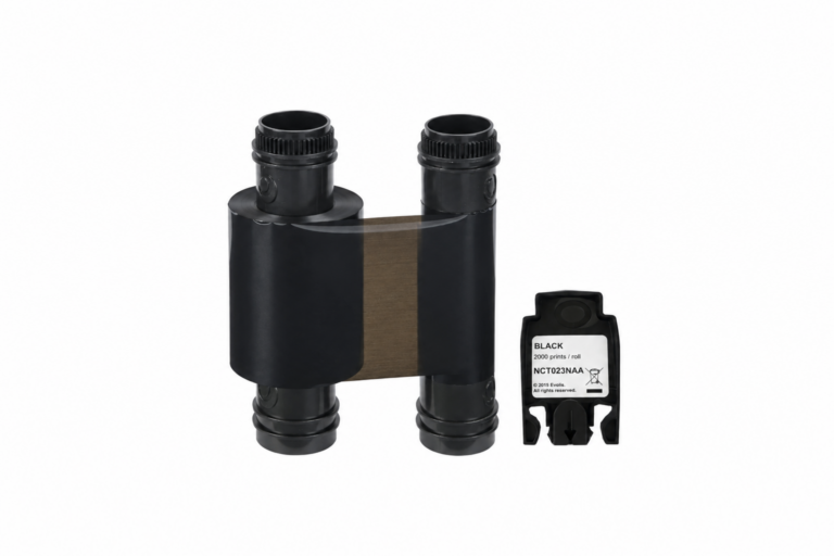 Ribbon Evolis NCT023NAAA preto monocromático para impressoras Evolis Primacy e Zenius, com rendimento de até 2.000 impressões