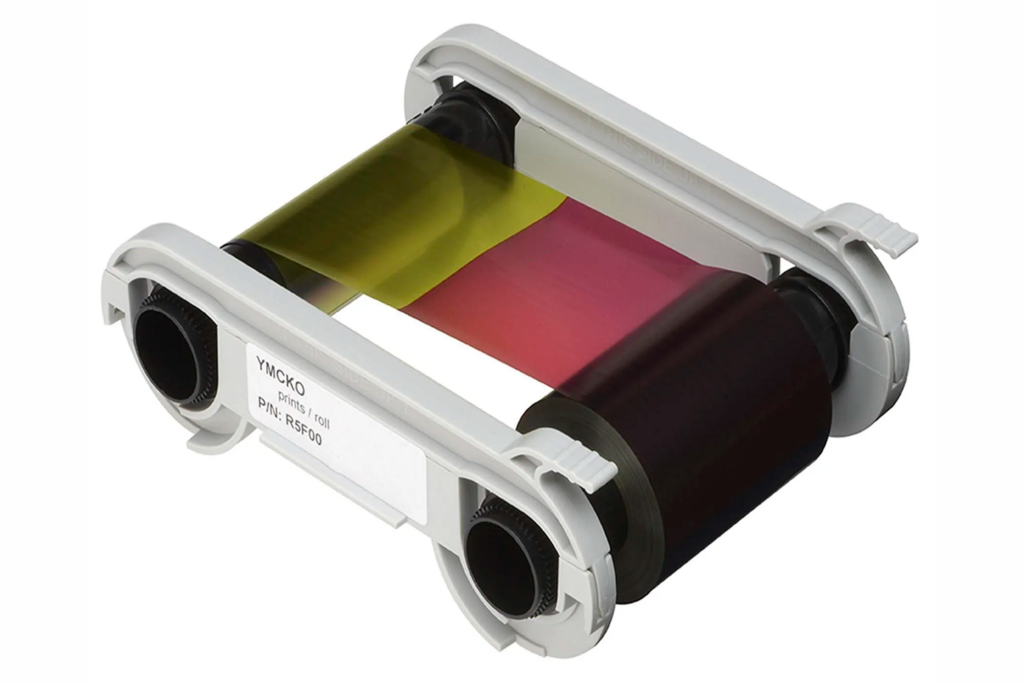 Ribbon Evolis R5F002A11 colorido YMCKO 200 impressões para Primacy e Zenius A11