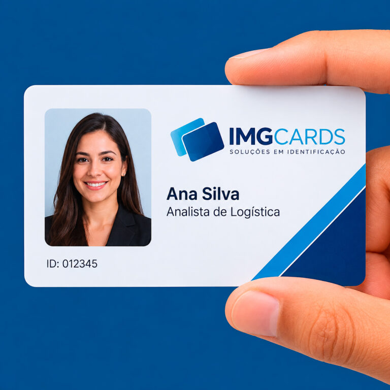 Cartão PVC 0,76 mm personalizado para identificação empresarial